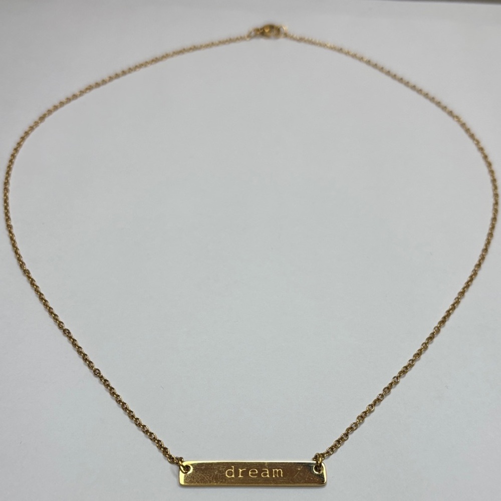 Gold 'Dream' Bar Necklace - Women Jewelry